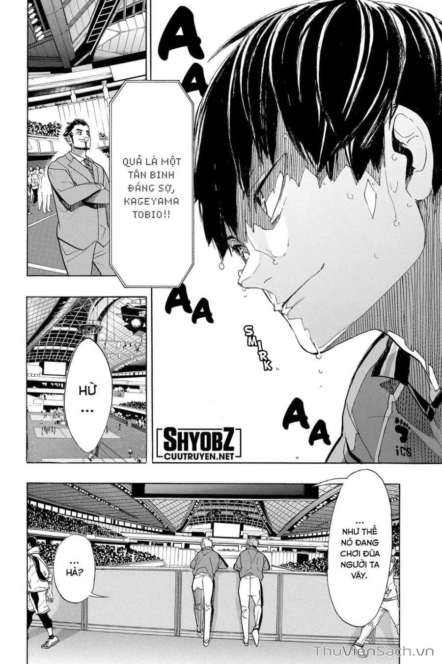 Hinata Shoyo đối mặt với đối thủ mạnh trên sân