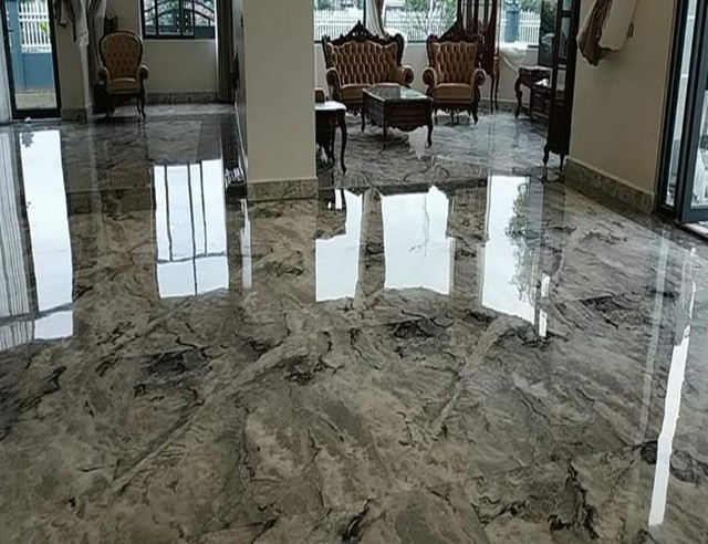 Hình ảnh đánh bóng sàn đá Granite