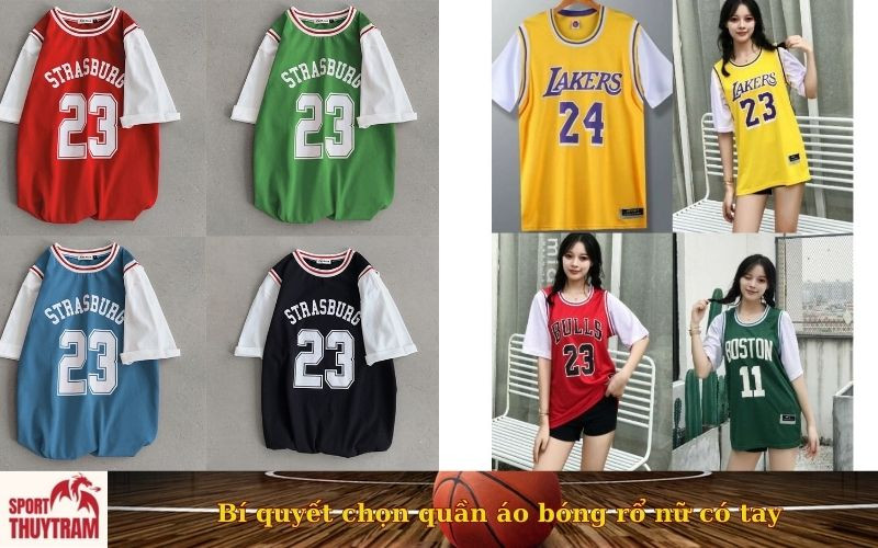 Hình ảnh minh họa bí quyết chọn quần áo bóng rổ nữ có tay chất lượng