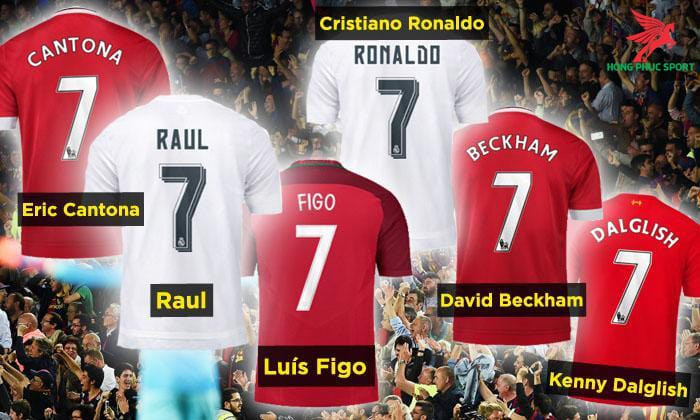 Hình ảnh số áo 7 trong bóng đá, biểu tượng của Cristiano Ronaldo và ý nghĩa về tốc độ, đột biến.