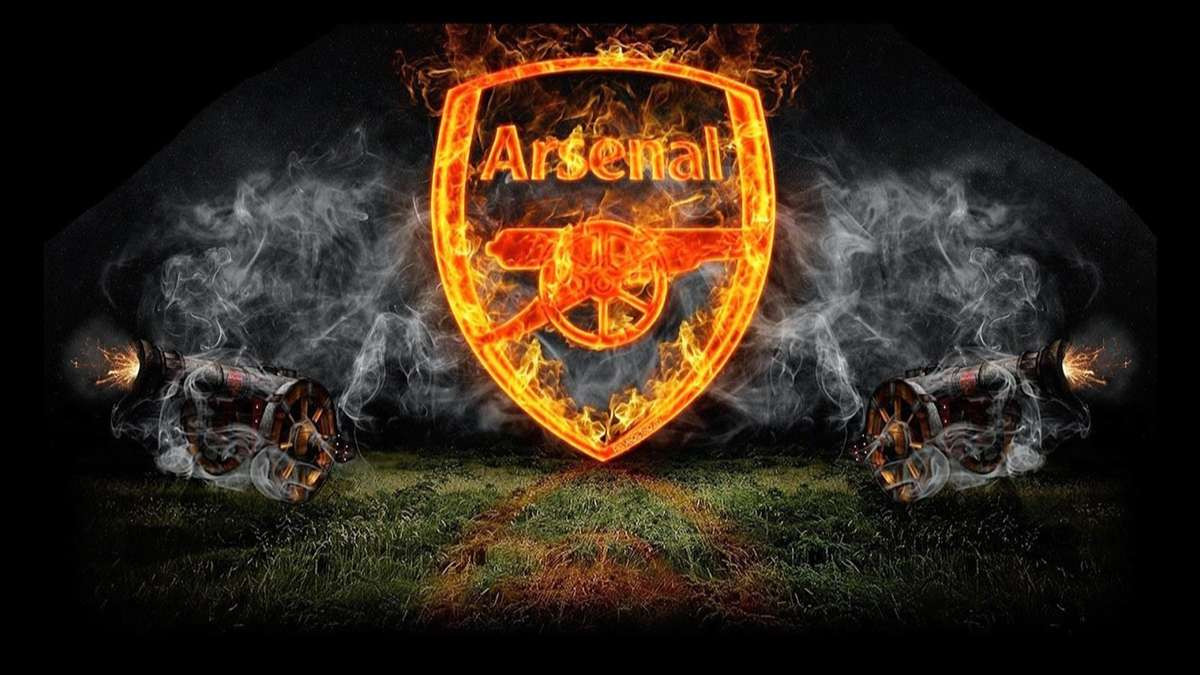 Hình nền bóng đá 4K cực chất cho máy tính với logo Arsenal