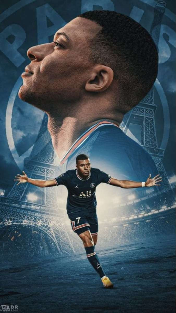 Hình nền bóng đá chất lượng cao của cầu thủ Kylian Mbappé ăn mừng