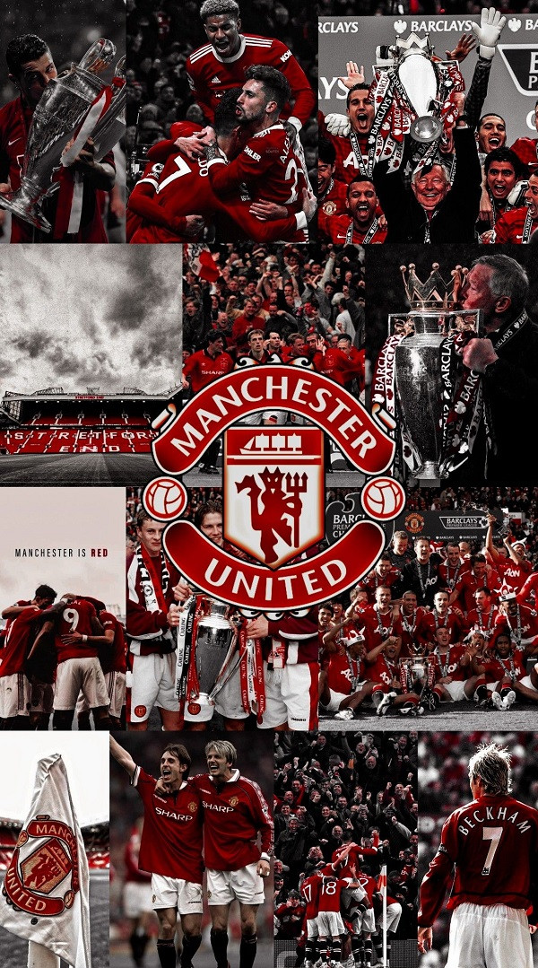 Hình nền logo Manchester United biểu tượng Quỷ Đỏ