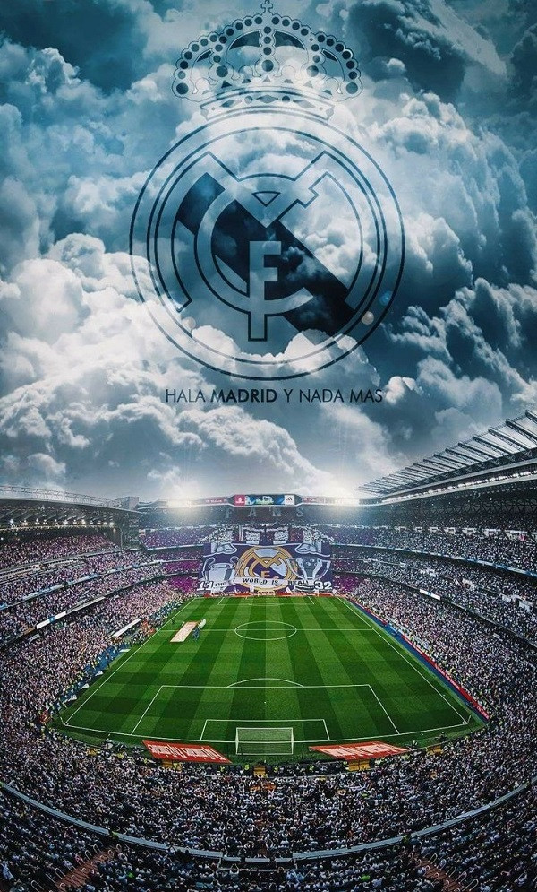 Hình nền logo Real Madrid vương miện hoàng gia ấn tượng