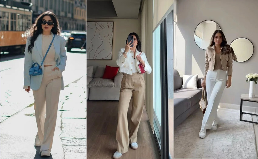 Áo blazer hay jacket đều có thể ứng dụng với outfit này