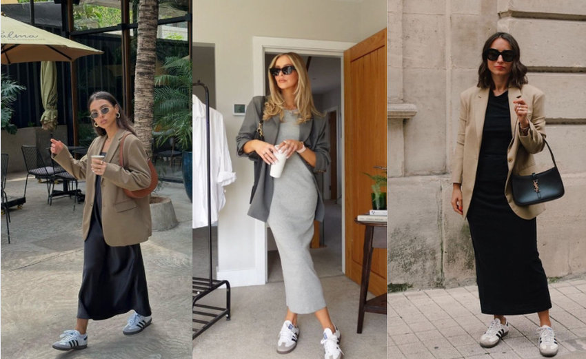Đầm suông phối blazer đơn giản, dễ mặc