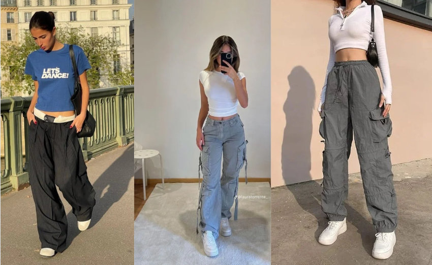 Vẻ ngoài thời thượng với quần cargo mạnh mẽ và croptop đầy thu hút