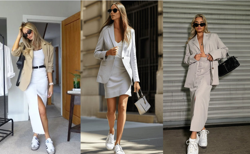 Outfit công sở thanh lịch với váy bút chì và blazer