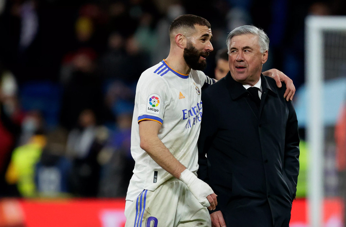 Karim Benzema thể hiện phong độ ấn tượng dưới thời Ancelotti, liên tục mèo sút và ghi bàn