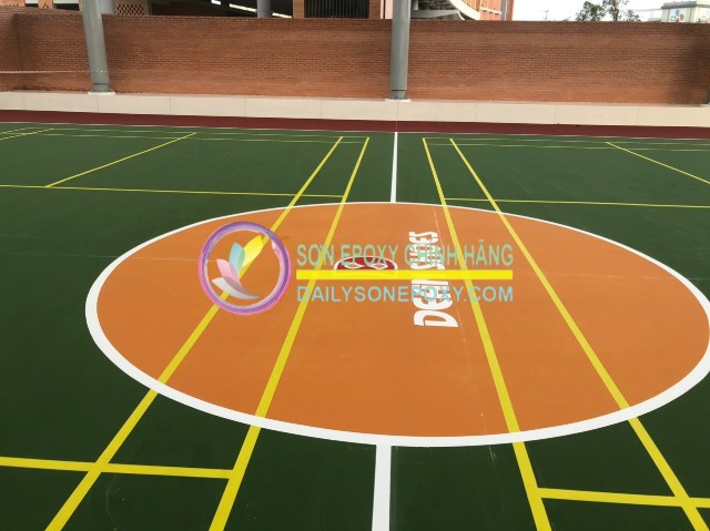 Kẻ đường line sân bóng rổ