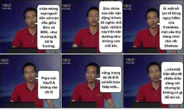 Khoảnh khắc trầm tư của BLV Tạ Biên Cương, người nổi tiếng với những bình luận bóng đá hài hước