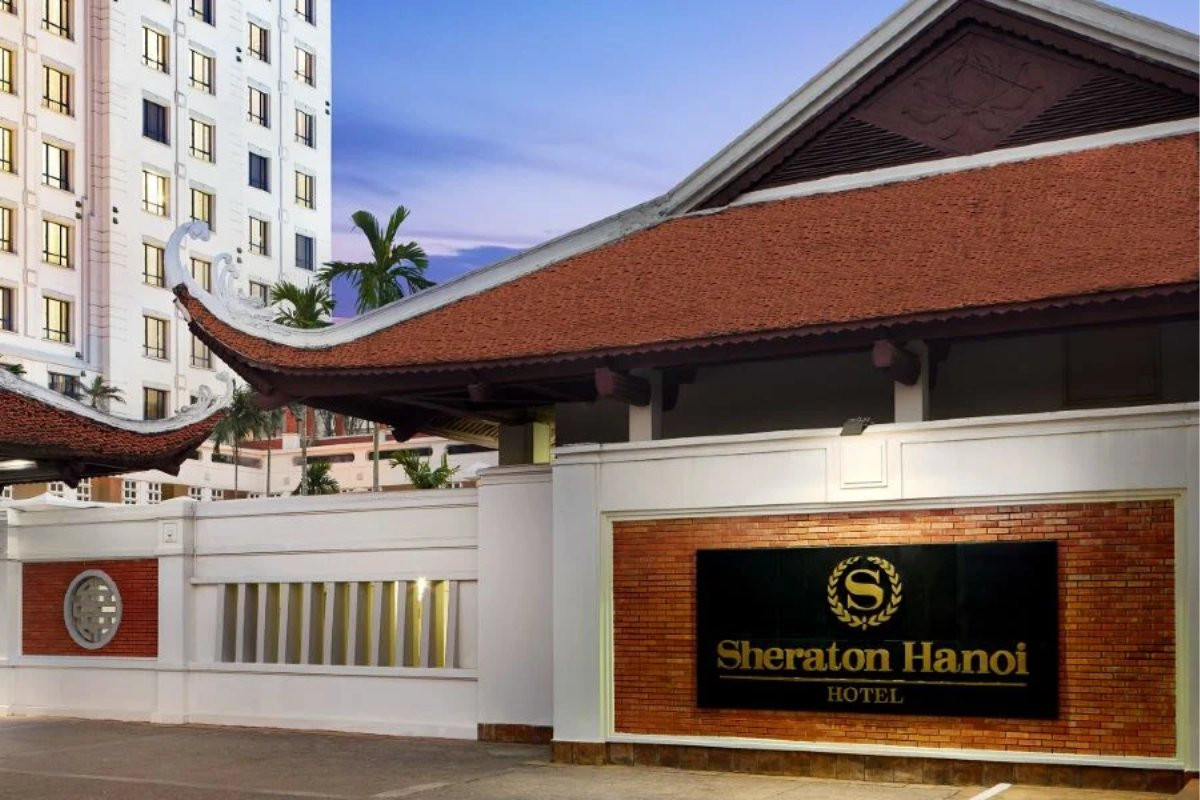 Không gian họp báo chuyên nghiệp tại Sheraton Hanoi Hotel