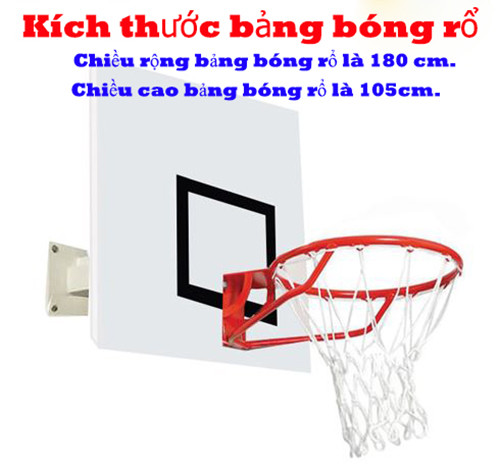 Kích thước bảng bóng rổ