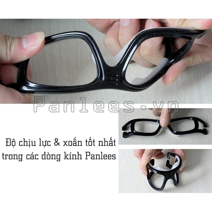 Kiểm tra độ dẻo vượt trội của gọng kính đá bóng cận chuyên dụng Panlees JH823