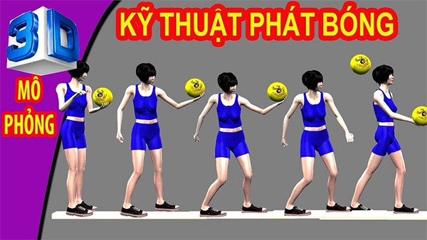 Kỹ thuật phát bóng chuyền hơi nữ cao tay nghiêng mình đòi hỏi sức lực và sự khéo léo
