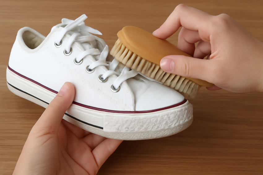 Hướng dẫn làm sạch sơ bộ bề mặt giày trước khi giặt kỹ