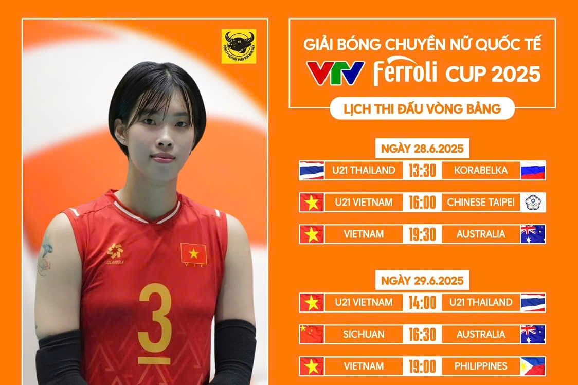 Lịch bóng chuyền nữ châu Á VTV Cup 2025 mới nhất
