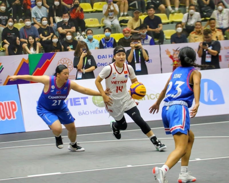 lịch thi đấu bóng rổ SEA Games 31 hình ảnh môn 3x3 khởi tranh tại Nhà thi đấu Thanh Trì