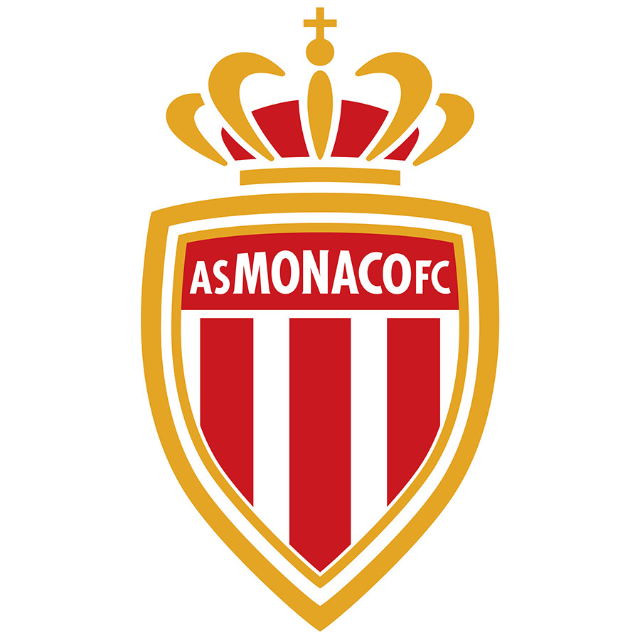 Logo AS Monaco - hình ảnh vương miện và sọc đỏ trắng tượng trưng cho sự sang trọng và lịch sử của Monaco.