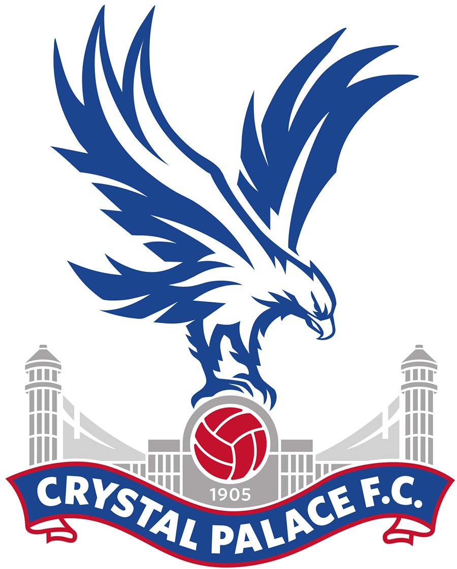 Logo Crystal Palace - hình ảnh cung điện pha lê và đại bàng, thể hiện sức mạnh và lịch sử CLB.