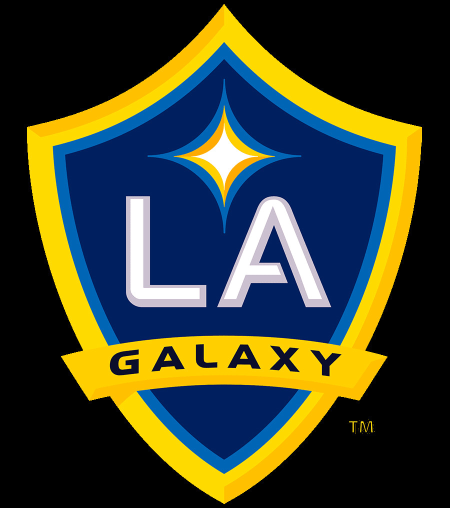 Logo LA Galaxy - ngôi sao lớn và dải ngân hà, thể hiện sự rực rỡ và sức hút của bóng đá Mỹ.
