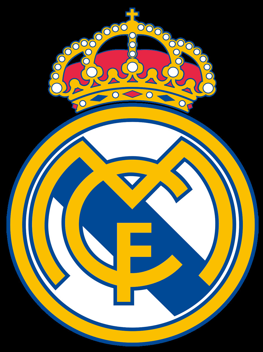 Logo Real Madrid - chữ &quot;MCF&quot; và vương miện hoàng gia, thể hiện sự sang trọng và quyền lực tuyệt đối.