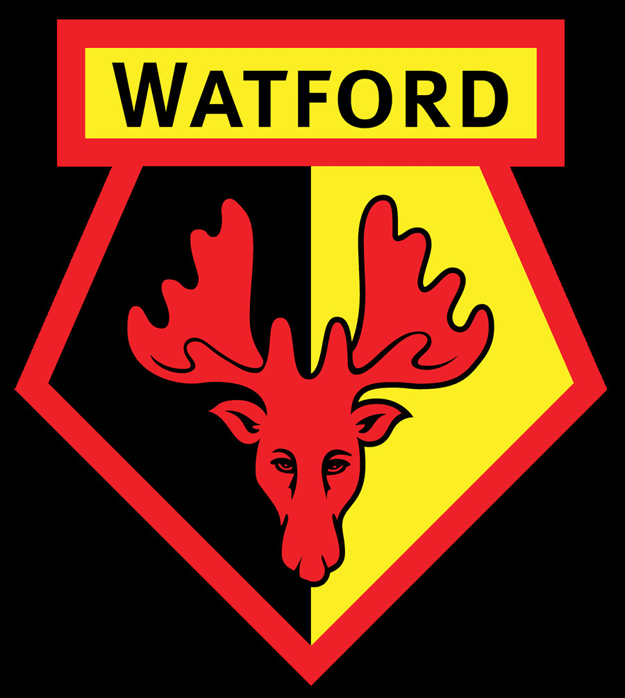 Logo Watford FC - hình ảnh con hươu đỏ, biểu tượng sự nhanh nhẹn và quyết đoán của CLB Anh.