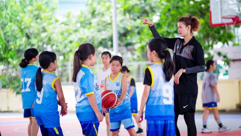 Lớp học bóng rổ cho trẻ em ở TPHCM tại Trung tâm E-Balls Việt Nam