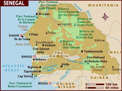Bản đồ Senegal