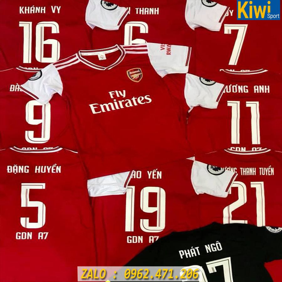 Mẫu áo đá bóng đẹp 2019 của CLB Arsenal sân nhà màu đỏ truyền thống