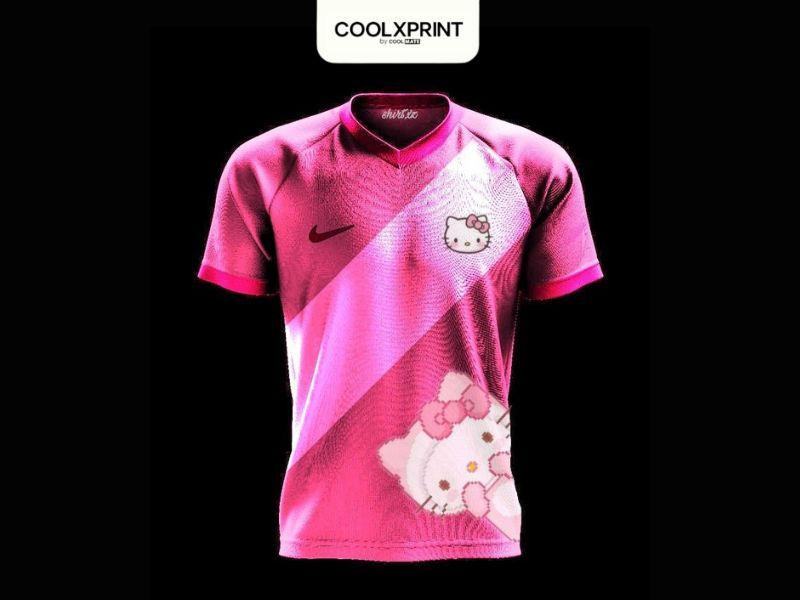 Mẫu áo đá bóng Hello Kitty cá tính cho nam