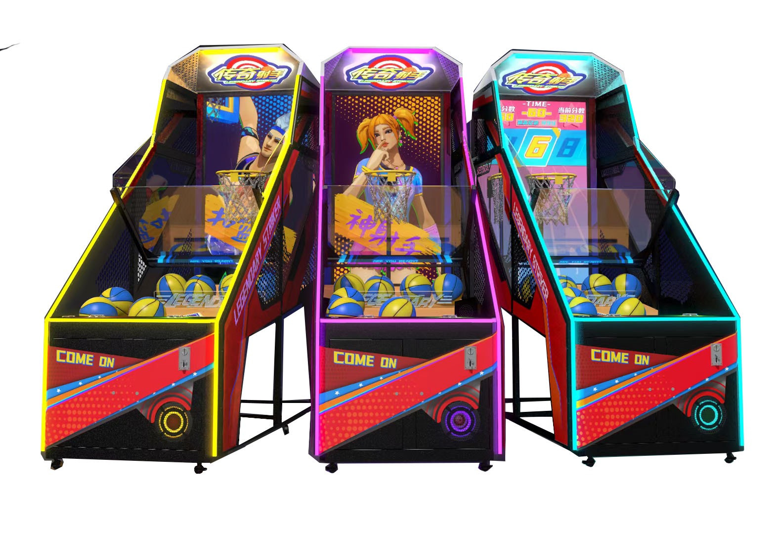 Máy game ném bóng rổ Striker với hiệu ứng ánh sáng thu hút người chơi