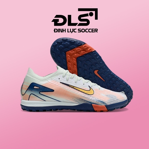 Giày Đá Bóng Trẻ Em Nike Mercurial Vapor 16 Elite MDS 009 Trắng Cam Đế Xanh TF