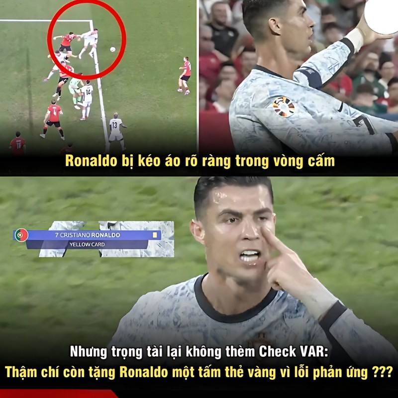 Meme bóng đá về Ronaldo với phản ứng khó tin