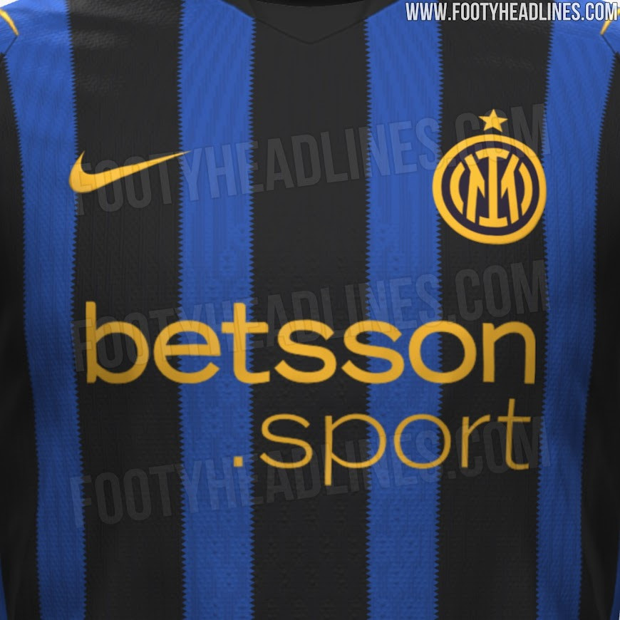 Mô phỏng chi tiết áo đấu Inter Milan 2026-2027 với họa tiết sọc zig-zag độc đáo