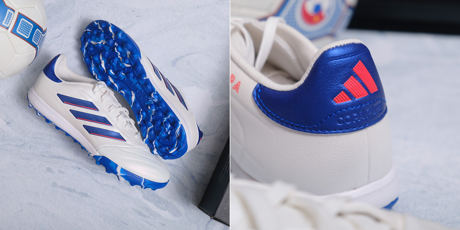 Giày bóng đá Adidas Copa Pure 2 Elite TF "Advancement Pack" màu trắng xanh