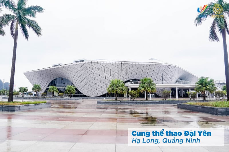 Nhà thi đấu Đại Yên, địa điểm tổ chức các trận bóng chuyền trong nhà tại SEA Games 31, nơi cập nhật lịch thi đấu bóng chuyền SEA Games hôm nay.