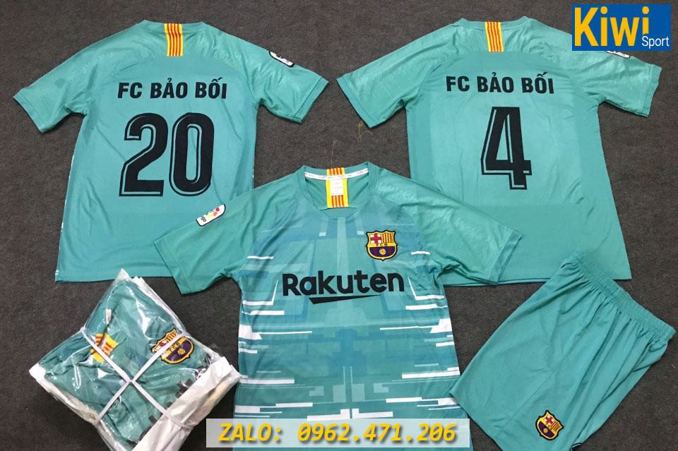 Những mẫu áo đá bóng đẹp 2019: Áo đấu Barca sân khách màu xanh ngọc tươi mới