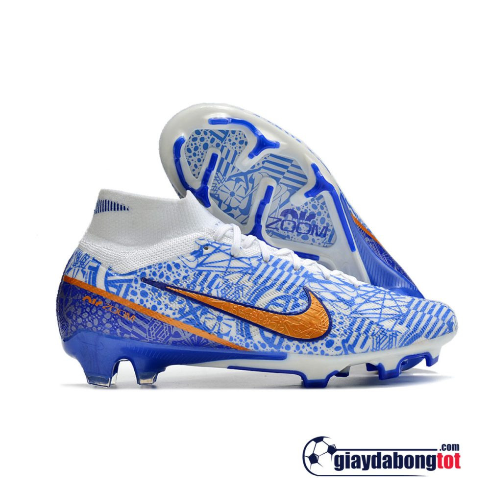 Nike Mercurial Superfly 9 Elite FG Trắng xanh CR7