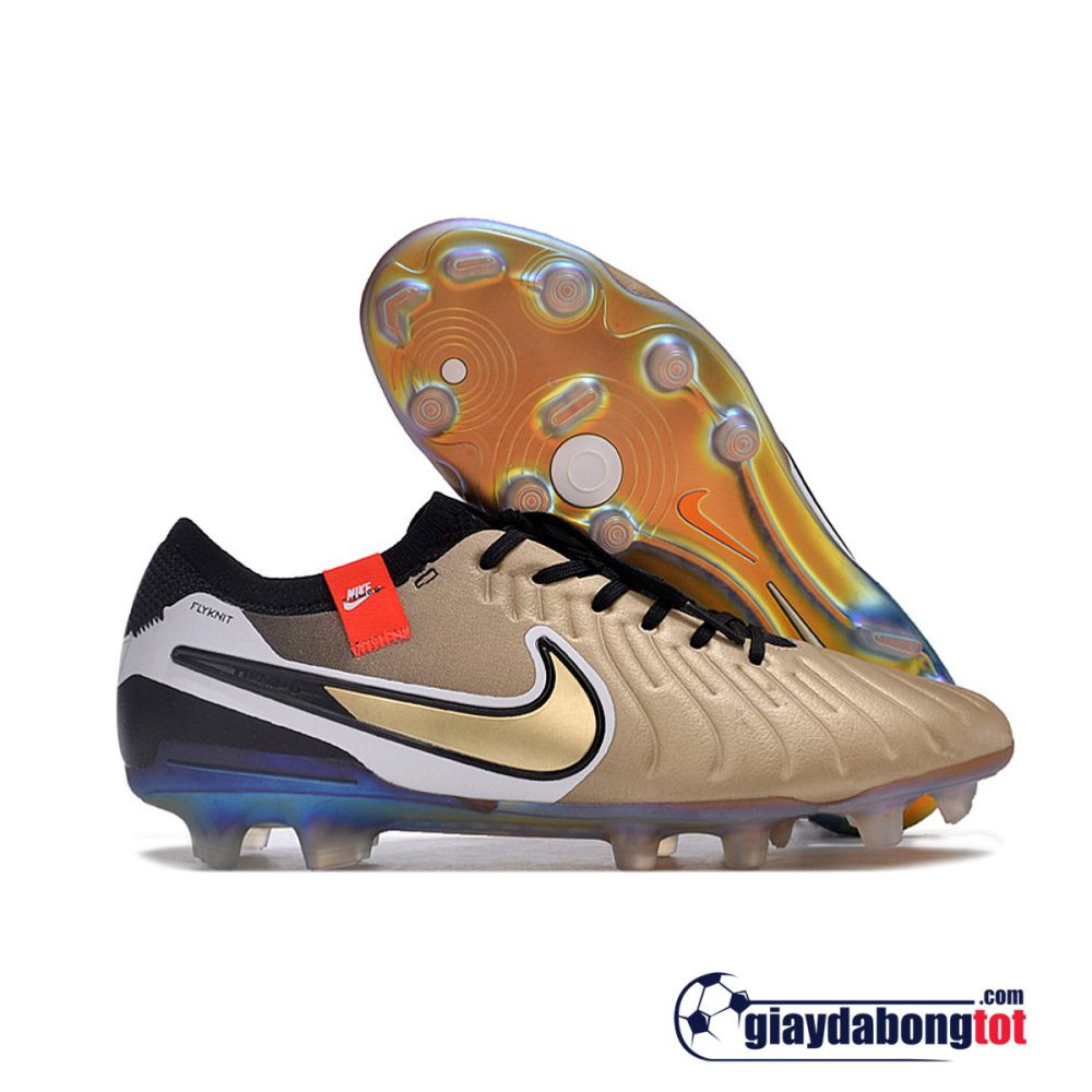 Nike Tiempo Legend 10 Elite FG Đồng trắng (cổ thun)