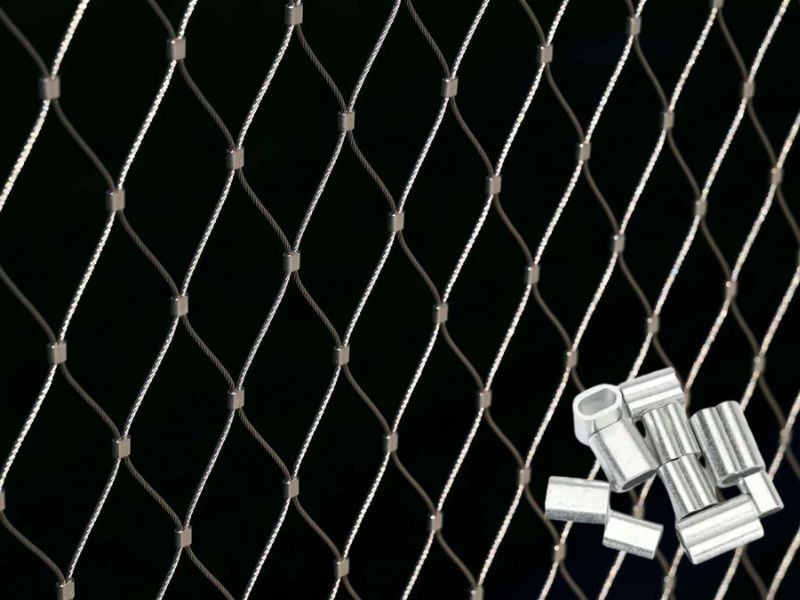 Ống nhôm kẹp cáp trong hệ thống lưới cáp inox