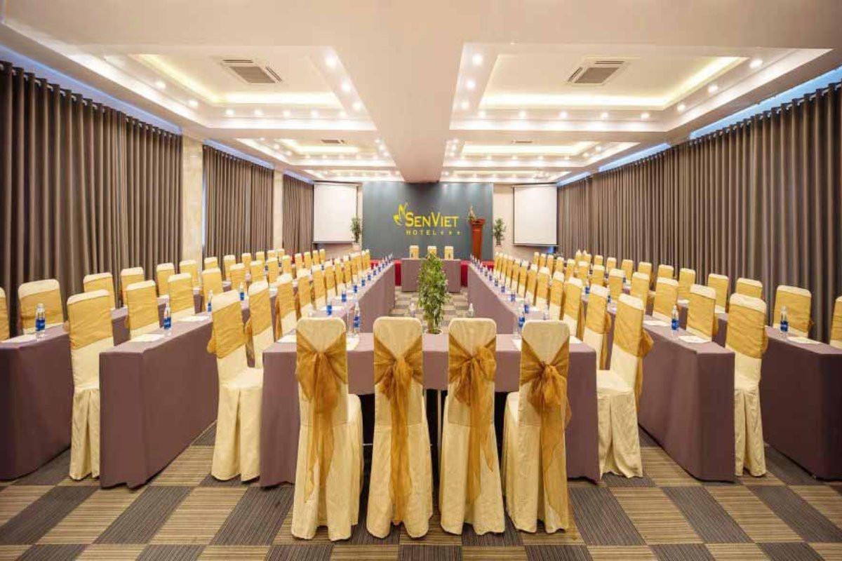 Phòng họp báo sang trọng cho sự kiện thể thao