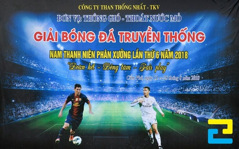 Phông nền giải bóng đá nam thanh niên của phân xưởng sản xuất, nhấn mạnh truyền thống và kỷ niệm