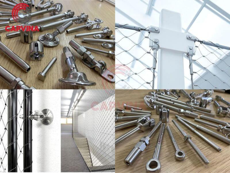 Phụ kiện thi công lắp đặt lưới cáp inox