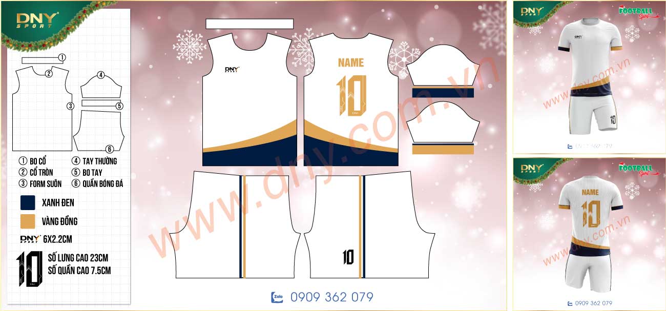 Mẫu áo bóng đá thiết kế theo yêu cầu với họa tiết hiện đại, thể hiện phong cách riêng của đội bóng