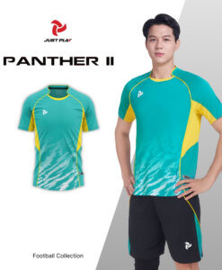 Quần áo đá bóng nữ cá tính Just Play Panther II màu xanh lý