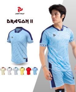 Quần áo đá bóng nữ Just Play Dragon II màu xanh biển