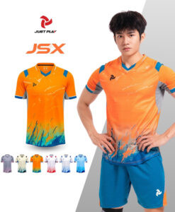 Quần áo đá bóng nữ Just Play JSX màu cam