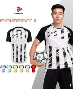 Quần áo đá bóng nữ Just Play Passat II màu xám đen