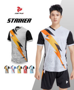 Quần áo đá bóng nữ Just Play Striker màu xám nhạt